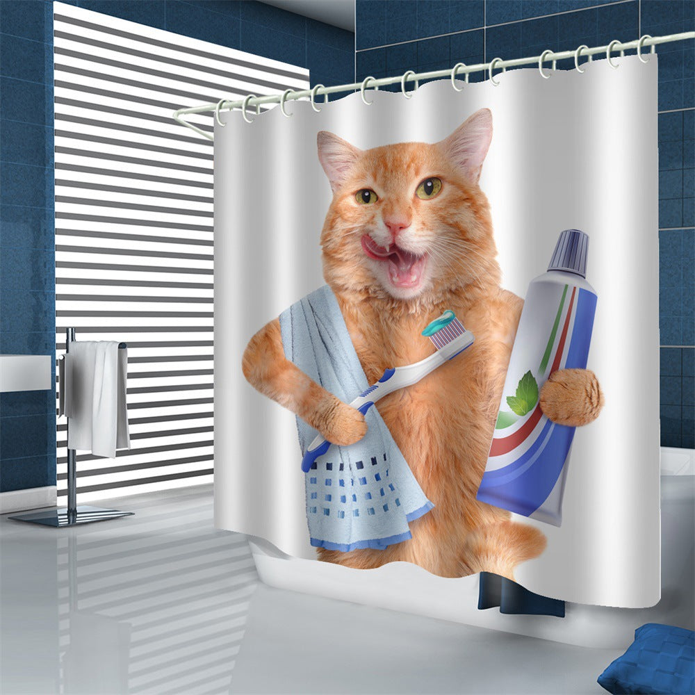 Waterproof Polyester Shower Curtain – Easy Clean Bathroom