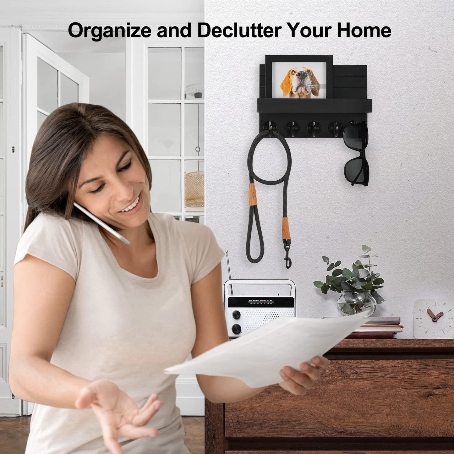 Wall-mounted Key Wooden Mail Storage Mailbox – Your Daily Essential