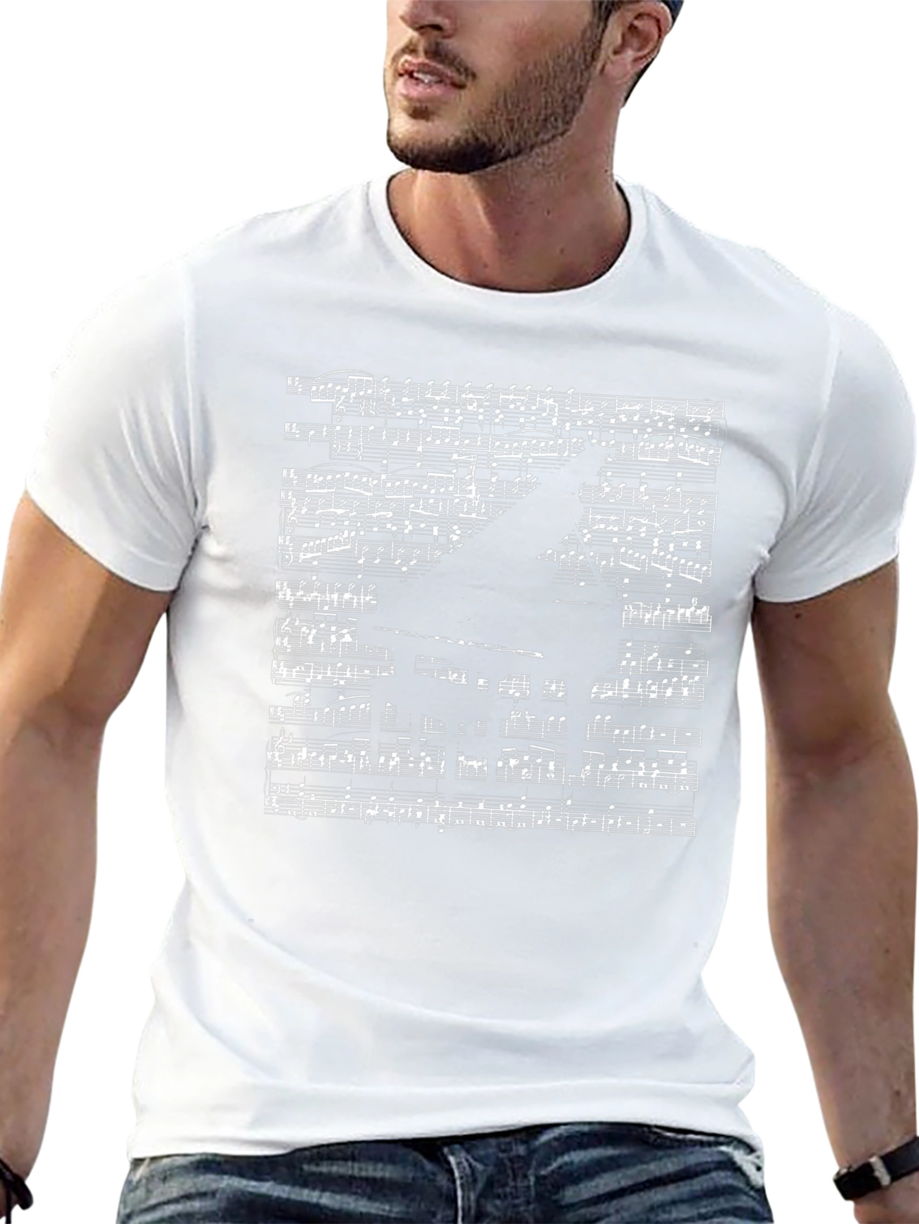 Musical Piano Sheet Music Graphic T-Shirt