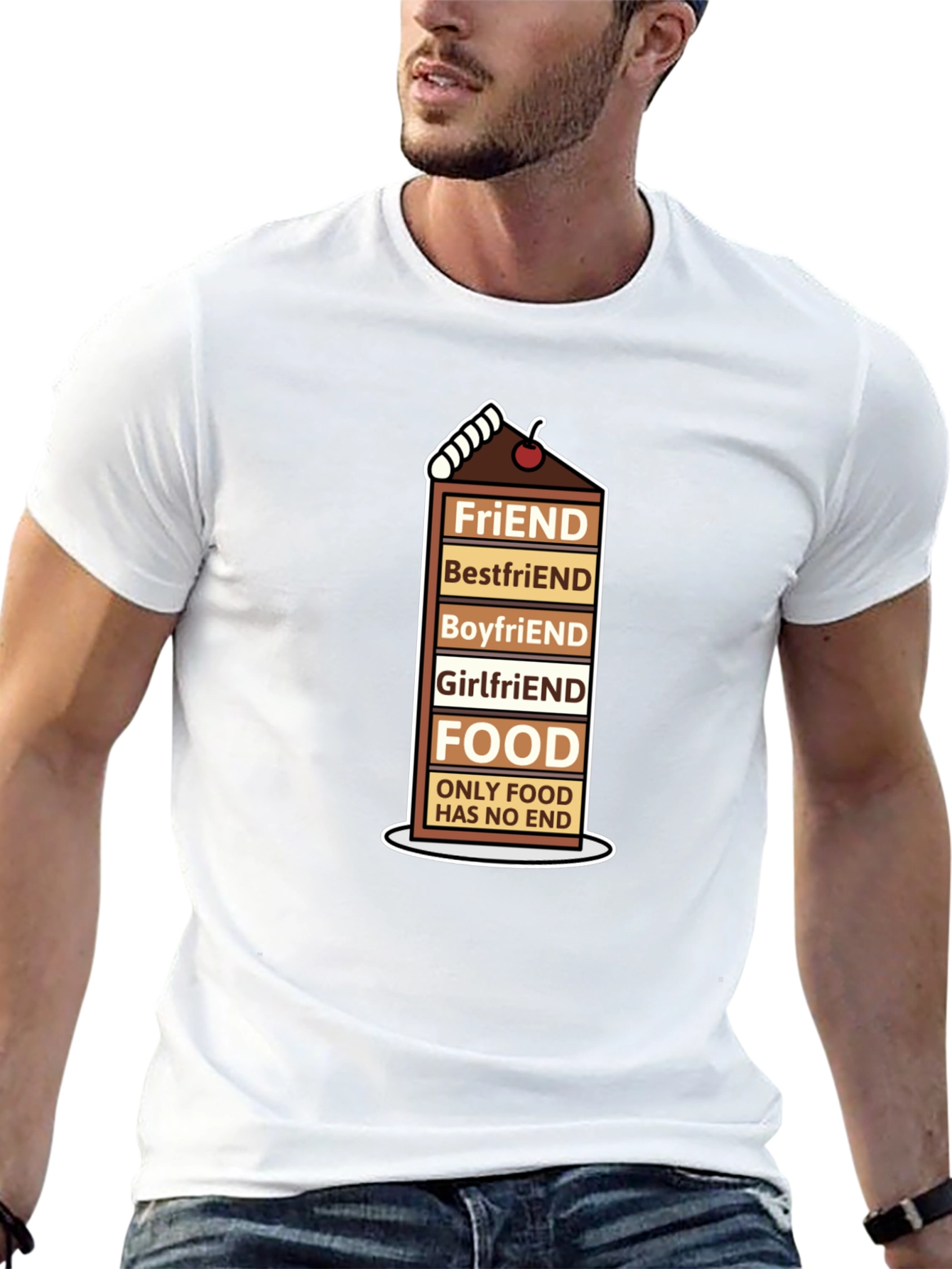 Foodie Humor T-Shirt - Friends Food Forever