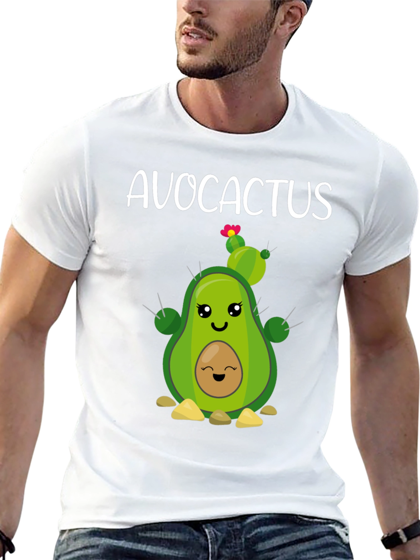 Avocactus Cute Cartoon Graphic Tee