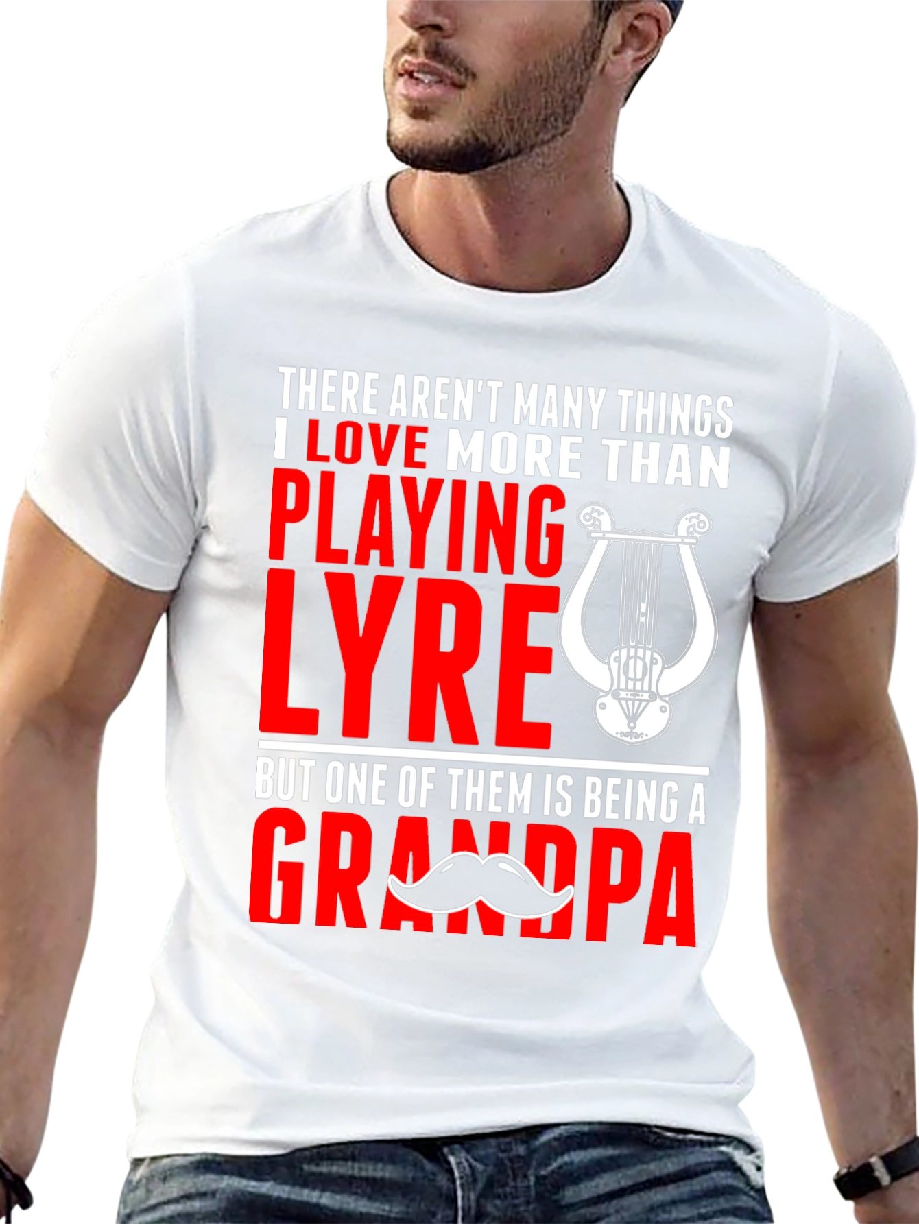 Lyre Playing Grandpa T-Shirt