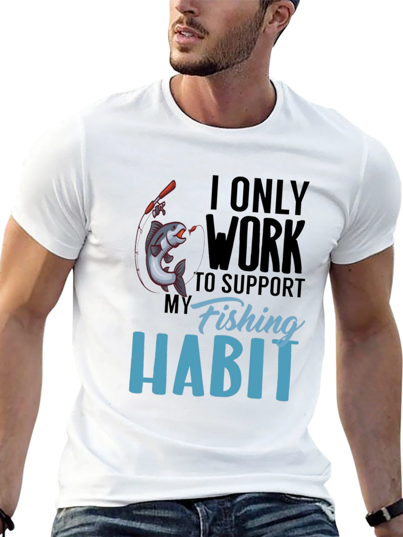 Funny Fishing Habit T-Shirt