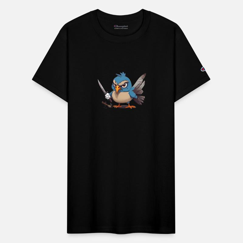 Angy Pigeon with a Knife