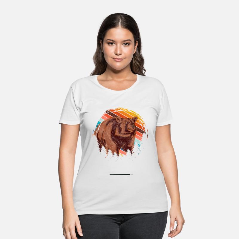 Animal lover forest animal gift retro bear