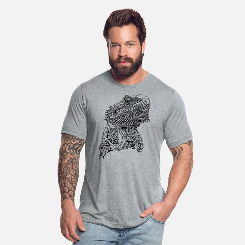 Bearded dragon portrait - black