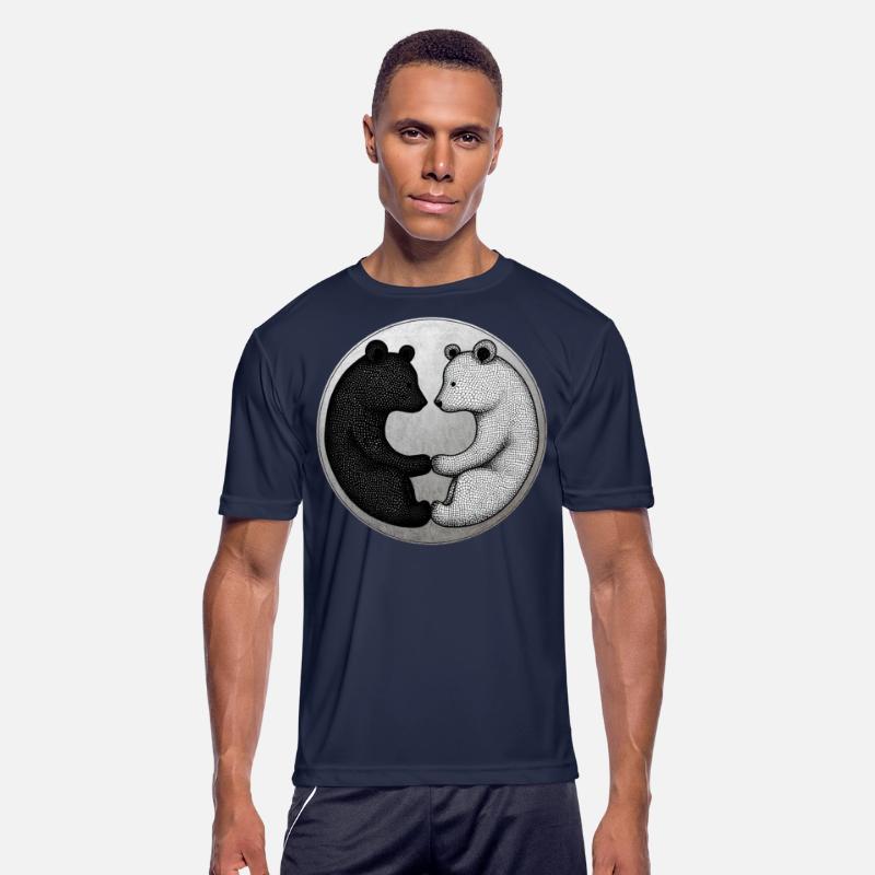 Black and white bears