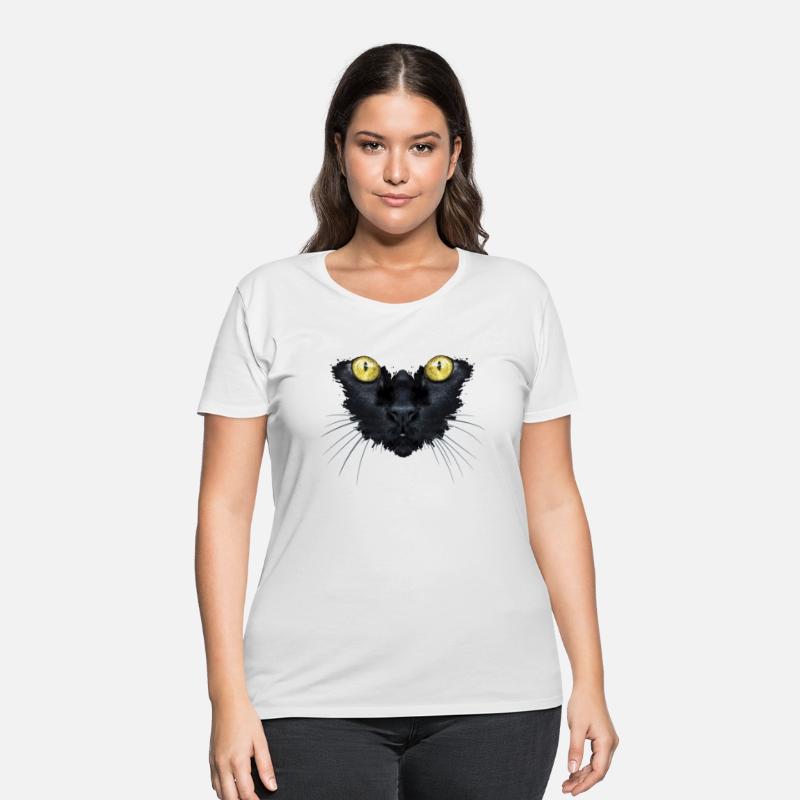 Black Ca Yellow Eyes Kitty Kitten Cat Face