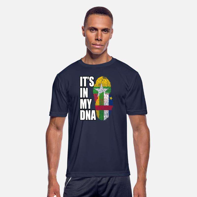 Burmese And Central African Mix Heritage DNA Flag