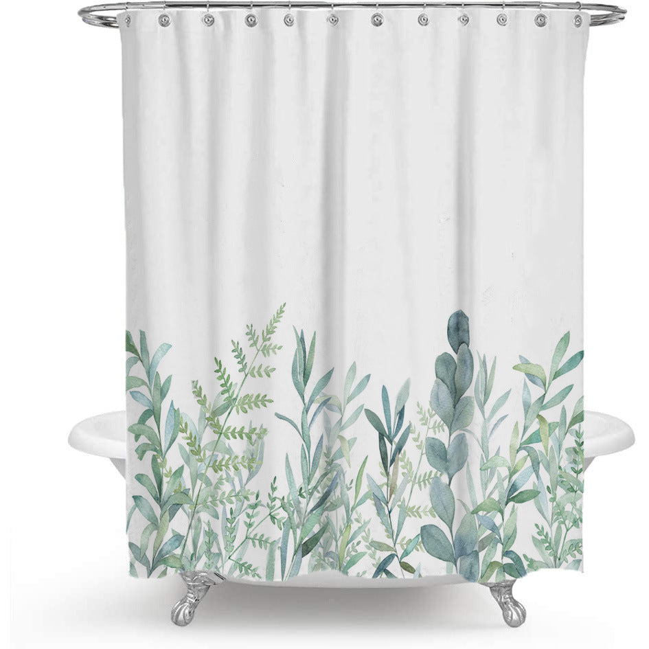 Colorful Floral Shower Curtain – Waterproof Bathroom Decor