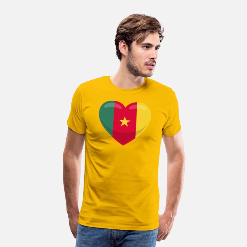 Cameroon Flag Heart
