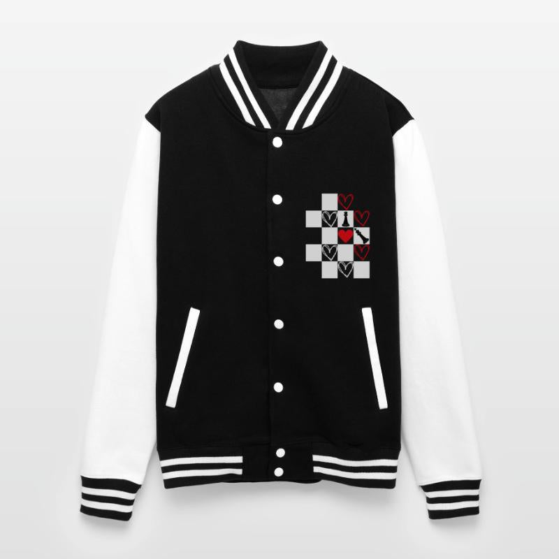 Chessboard Heart Valentines Day Black&White