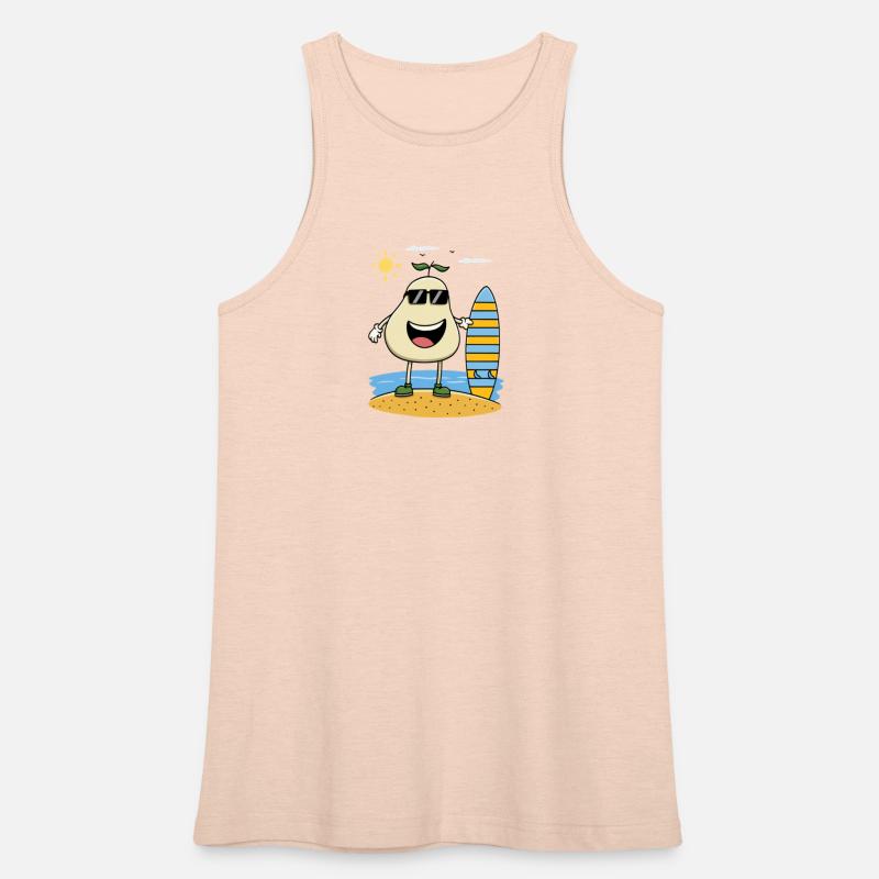 Cool Surfing Pear – Funny Summer Beach Cartoon Des