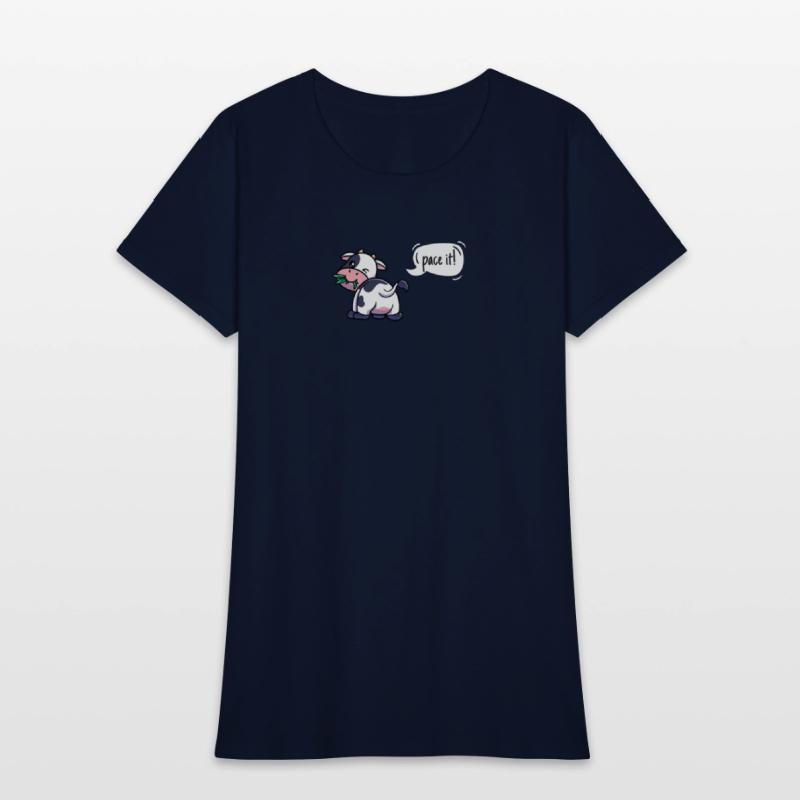 Cross Country Run T-Shirt, XC Running Eating Cow S