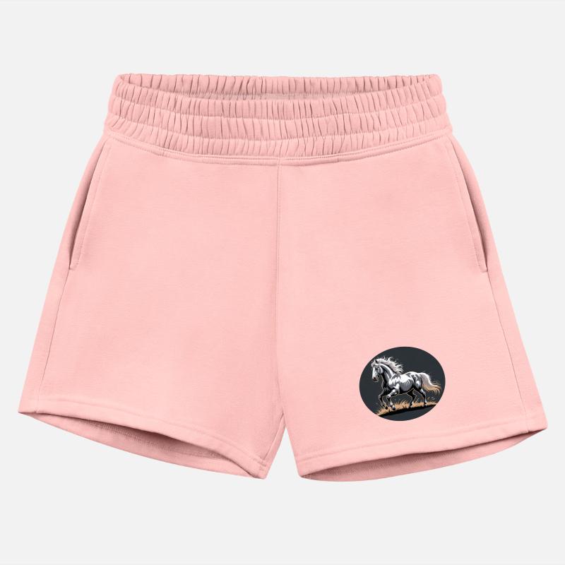 Elegant White Stallion Running Scene