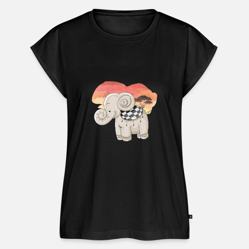 Elephant Watercolor Africa African Tree At Night