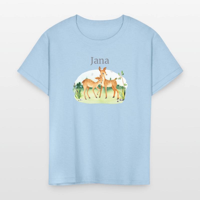 Forest Animal Deer Flowers Name Jana