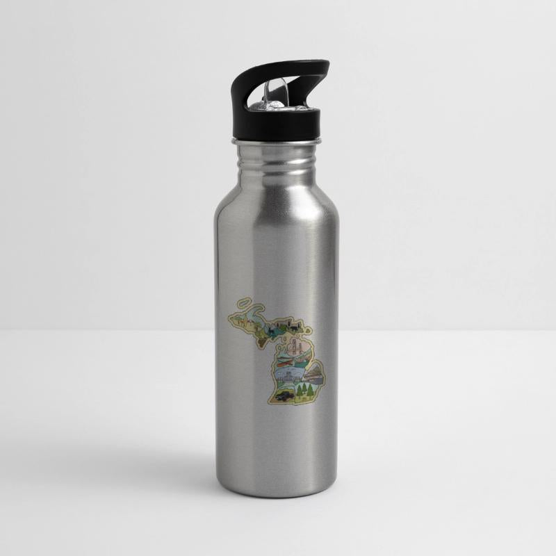 Great Lake State Of Michigan Illustrated Map