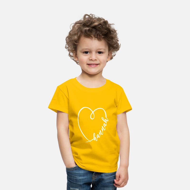 Hannah Name Heart Calligraphy