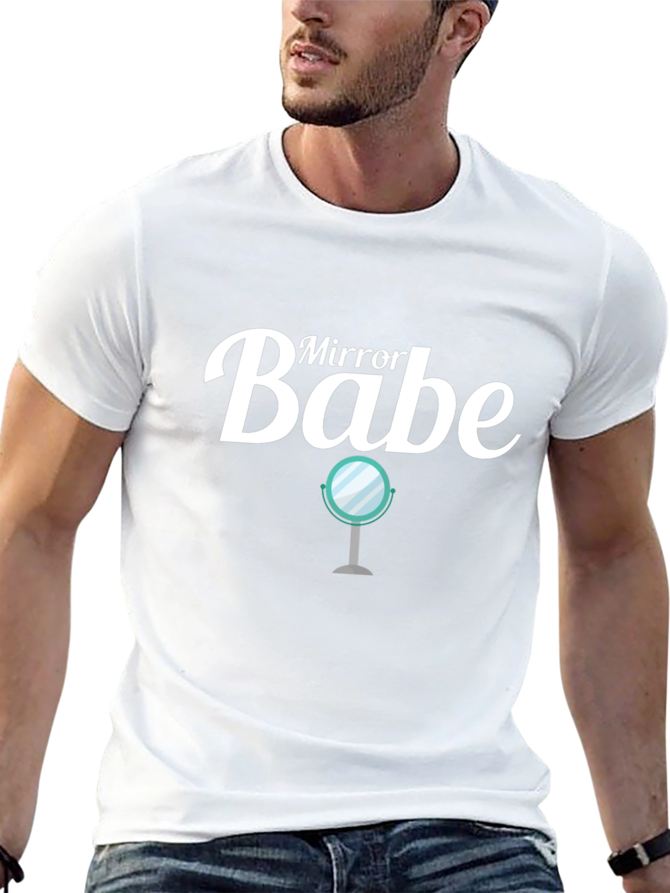 Mirror Babe Graphic Tee - Trendy Casual Wear