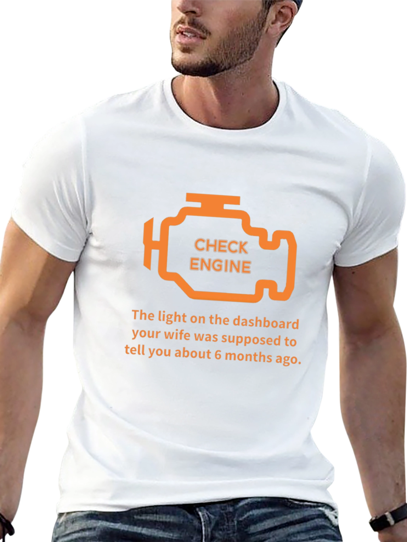 Check Engine T-Shirt - Funny Car Humor