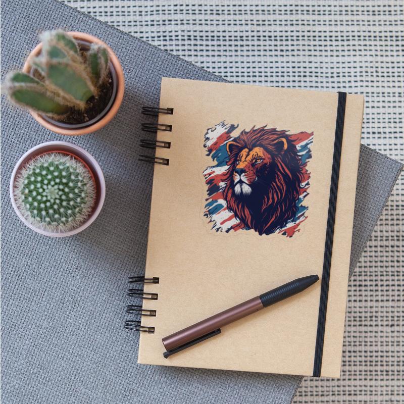 Vintage Retro British Flag with a Lion