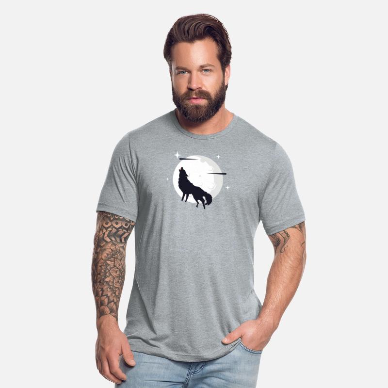 Wolf With Moon Background