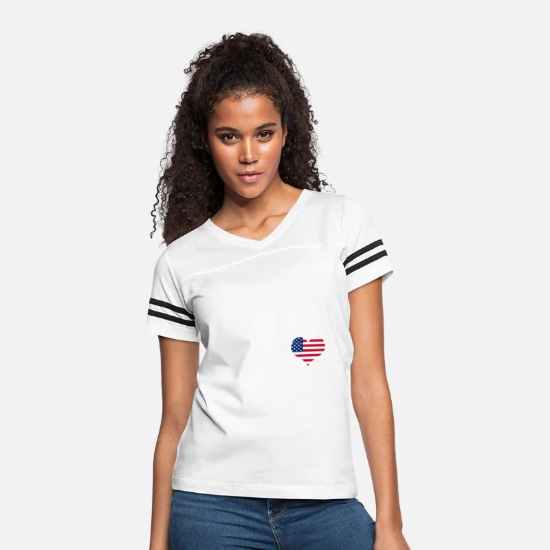 Yes I'm A Trump Girl Heart-Shaped American Flag