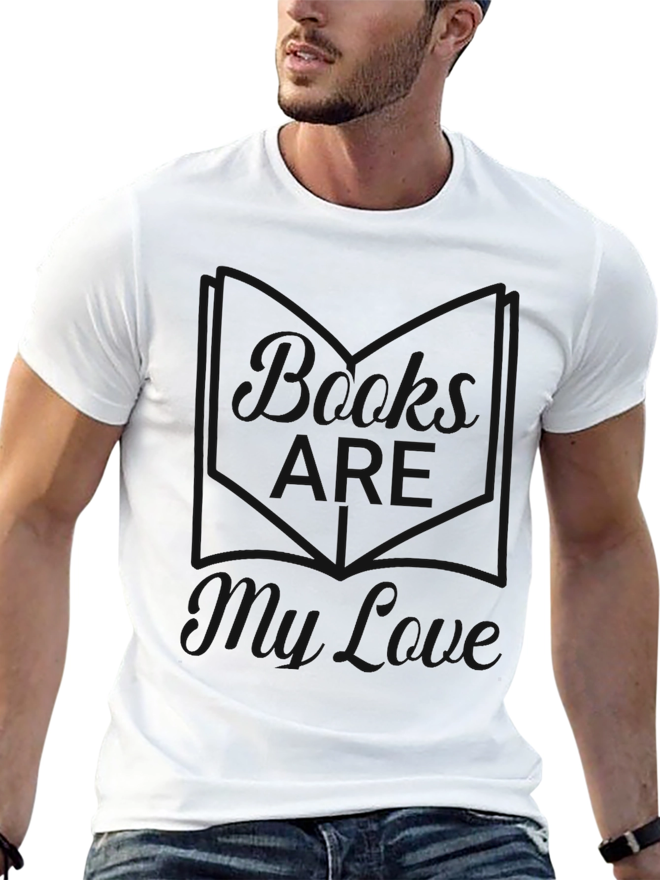 Black Graphic Tee - I Love My Cave Design