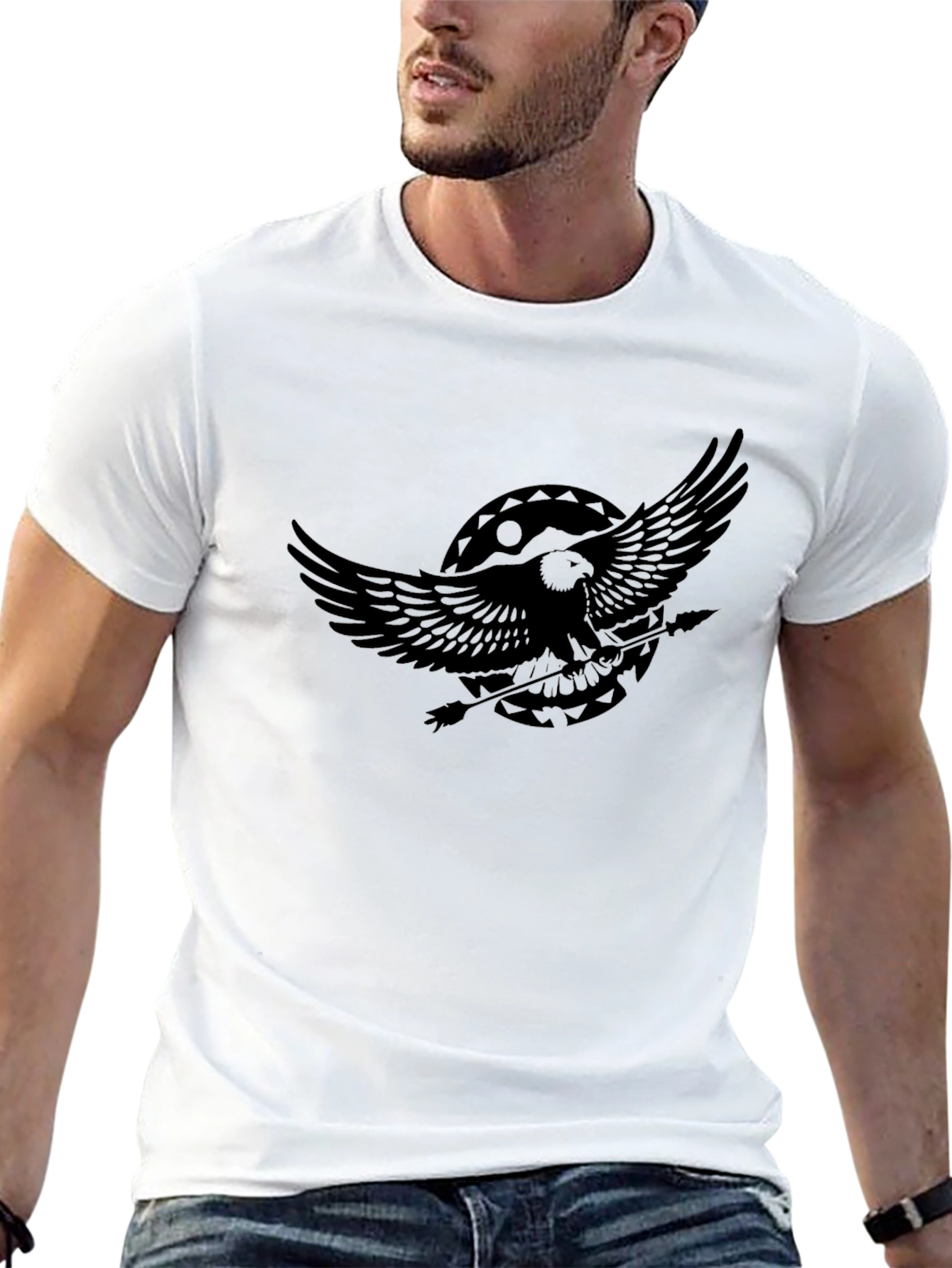 Black Eagle Graphic Tee - Stylish Mens T-Shirt