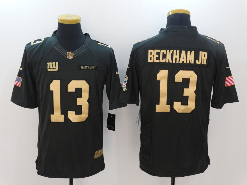 Men's New York Giants Odell Beckham Jr. #13 Black Player Game Jerseys