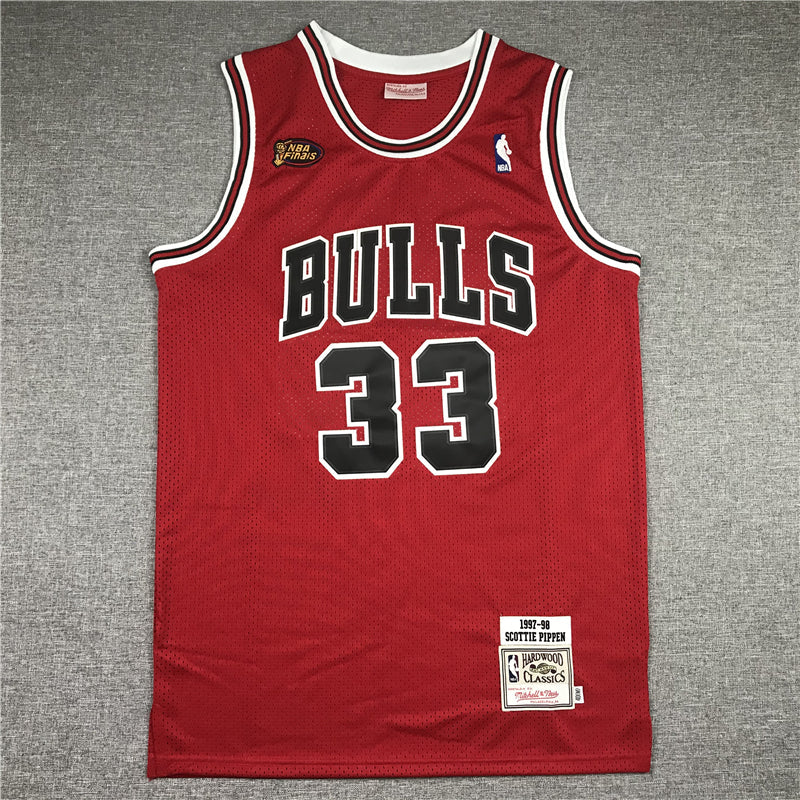 Men's Chicago Bulls Scottie Pippen Red 1997-98 Hardwood Classics Swingman Jerseys