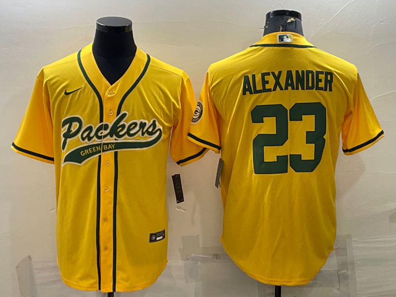 Men's Green Bay Packers Jaire Alexander #23 Gold Inverted Team Game Jerseys Joint Edition