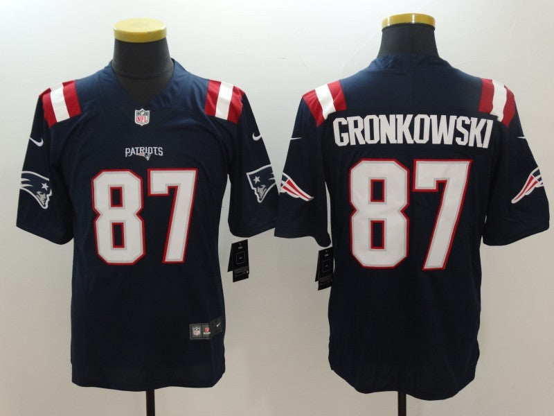Men's New England Patriots Rob Gronkowski #87 Navy Game Player Jerseys