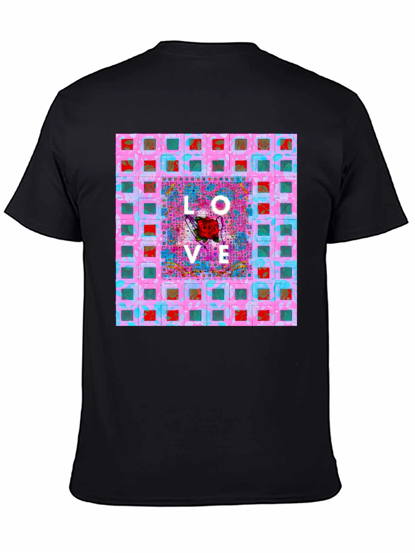 Love Rose Graphic T-Shirt - Modern Abstract Design