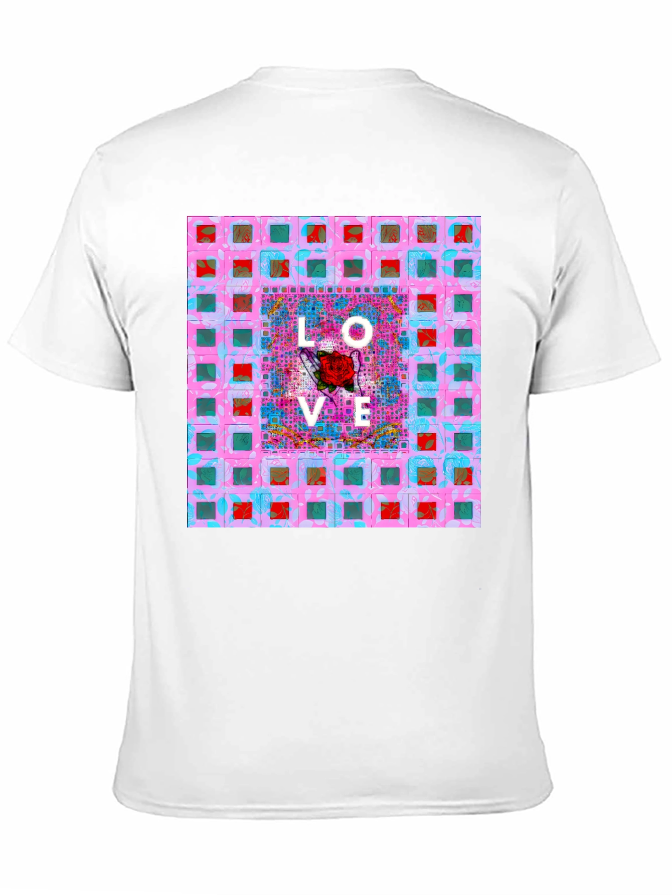 Love Rose Graphic T-Shirt - Modern Abstract Design