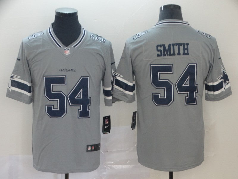 Men's Dallas Cowboys Jaylon Smith #54 Gray Inverted Legend Jerseys