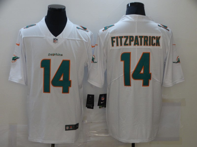 Men's Miami Dolphins Ryan Fitzpatrick #14 White Game Jerseys