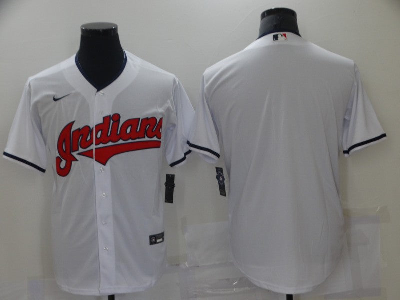 Men's Cleveland Guardians White Home Blank Replica Jerseys