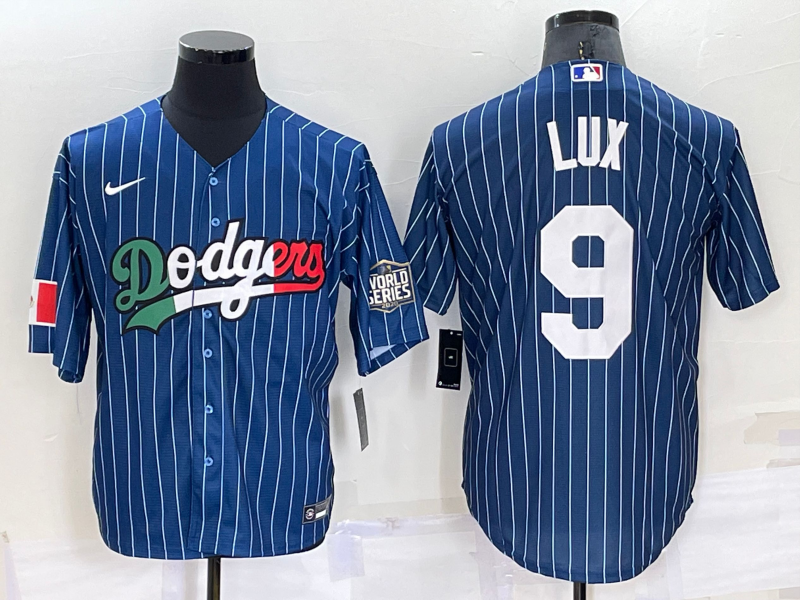 Men's Los Angeles Dodgers Gavin Lux #9 Blue Alternate Game Jerseys
