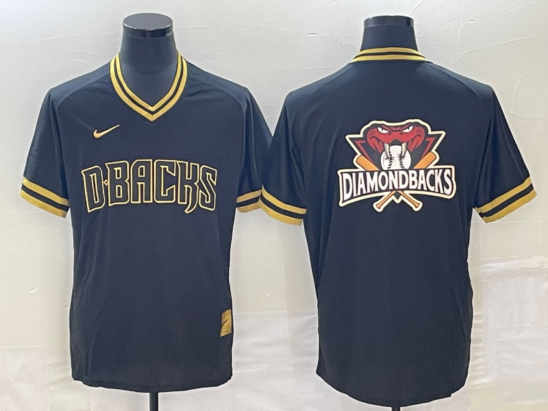 Men's Arizona Diamondbacks Black Alternate Replica Team Jerseys