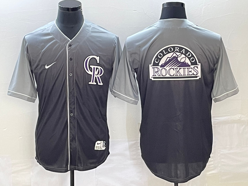 Men's Colorado Rockies Grey Gradient Replica Team Jerseys