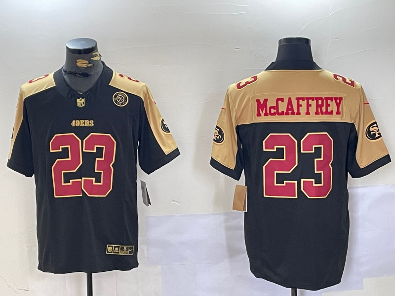Men's San Francisco 49ers Christian McCaffrey #23 Black Retired Team Player Game Jerseys