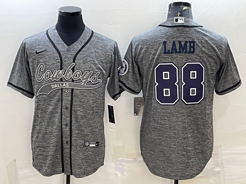 Men's Dallas Cowboys CeeDee Lamb #88 Gray Player Jerseys Joint Edition