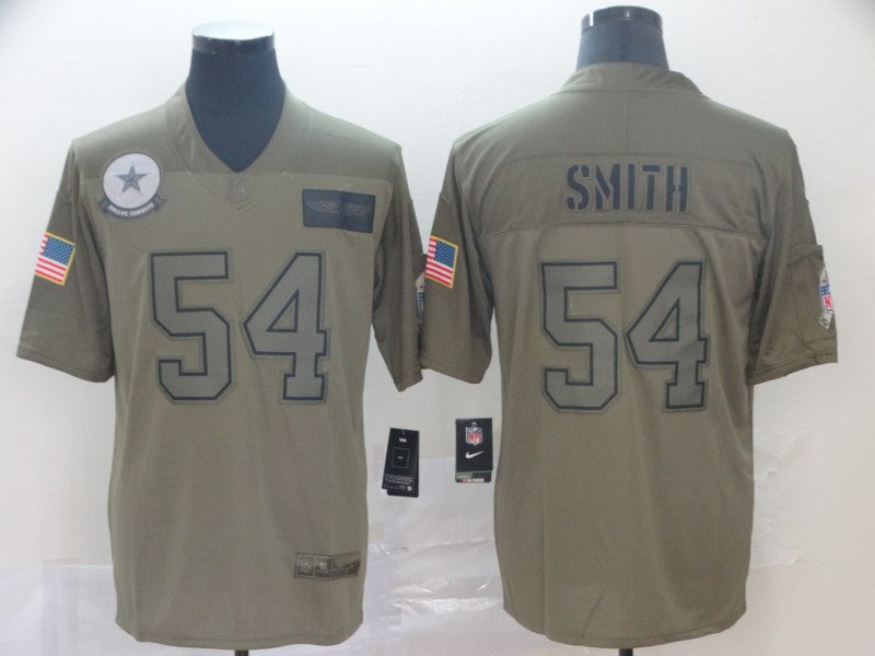 Men's Dallas Cowboys Jaylon Smith #54 Brown Game Jerseys