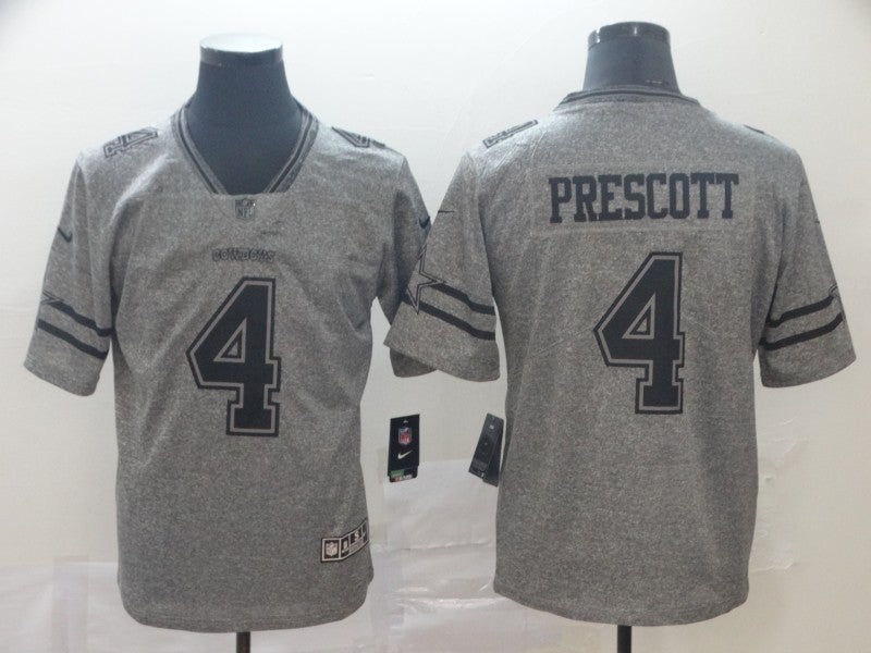Men's Dallas Cowboys Dak Prescott #4 Gray Alternate Game Jerseys