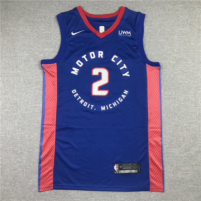Men's Detroit Pistons Cade Cunningham Blue 2020/21 Swingman Fashion Jerseys