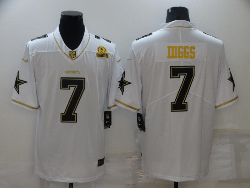 Men's Dallas Cowboys Trevon Diggs #7 White Player Game Jerseys