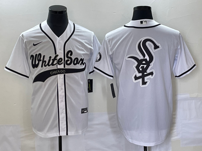 Men's Chicago White Sox White Replica Team Jerseys Joint Edition