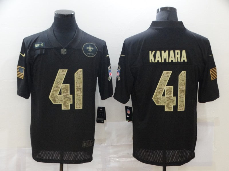 Men's New Orleans Saints #41 Alvin Kamara Black Game Player Jerseys